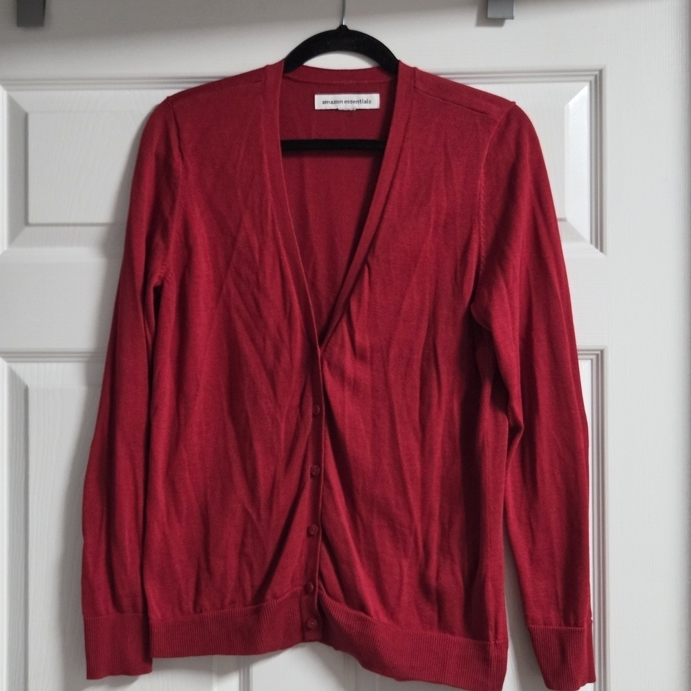 Amazon Essentials Womens Vibrant Red Crewneck Sweater Size L
